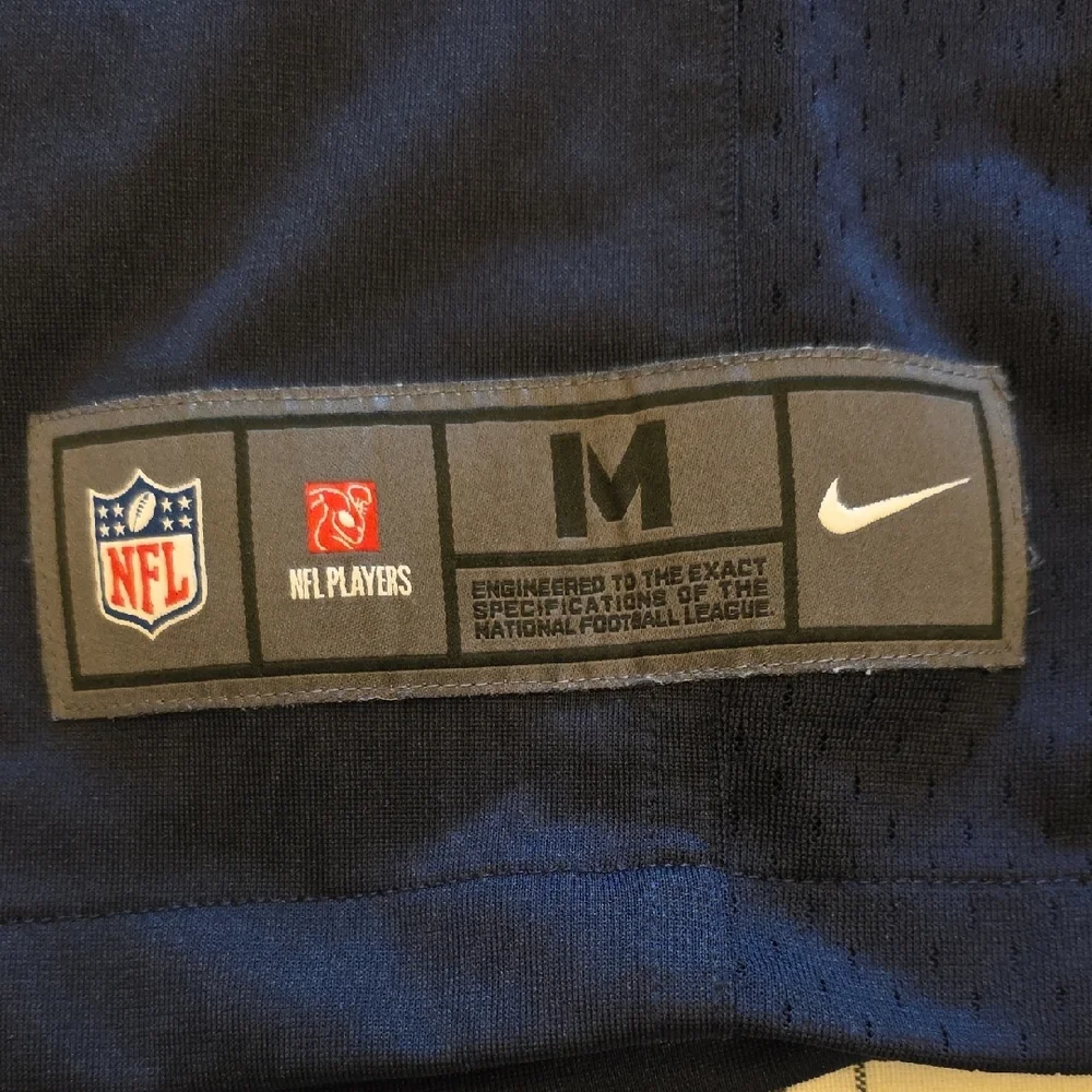 Nike Men's Dark Blue and Orange Jersey - Picture 2 of 5